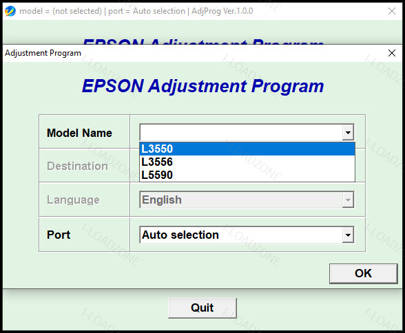 โปรแกรมเคลียร์ซับหมึก Epson L3550 L3556 L5590 (ESP) ฟรี