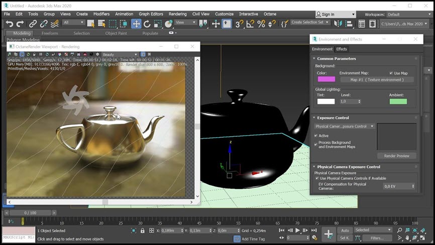 Octane Render 2022.1 for 3DS Max 2018-2023 Win ปลั๊กอินเรนเดอร์ สำหรับ 3DS Max โปรแกรม