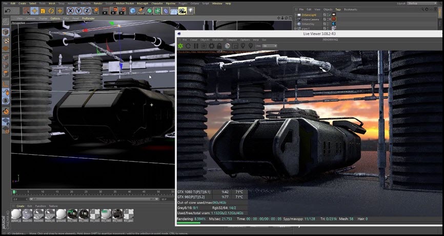 Octane Render 2022 ล่าสุด.1 for Cinema 4D -2023 ปลั๊กอินเรนเดอร์ สำหรับ Cinema 4D โปรแกรม
